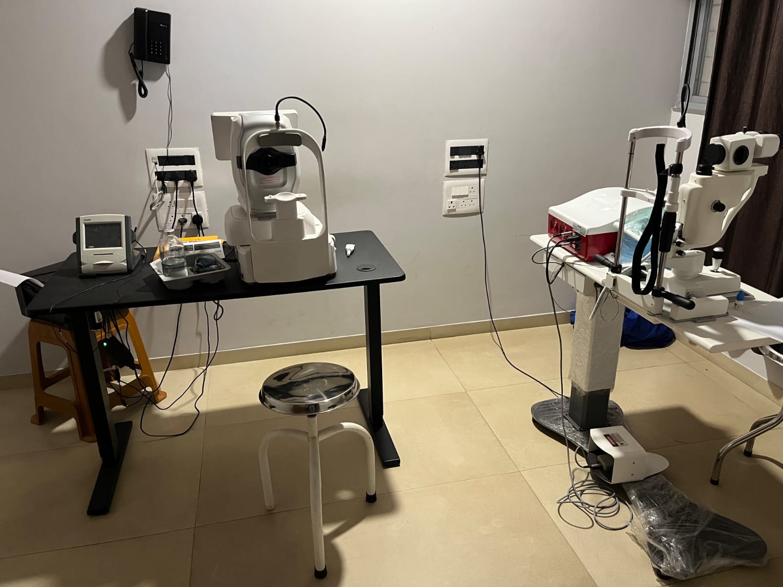 Eye examination room with ophthalmic equipment at Akashdeep Netralay Kolhapur