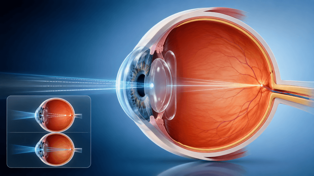 Phakic lens correcting high minus power inside the eye